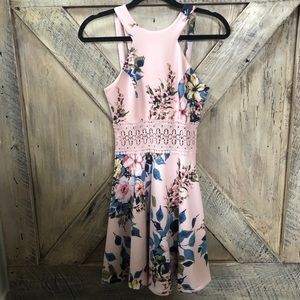 Dillards blush halter hoco dress